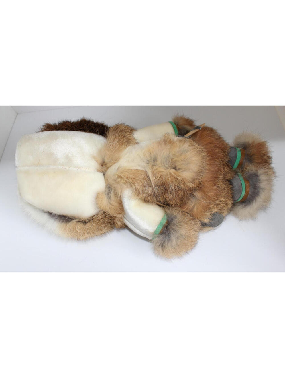 VINTAGE 1960s Carlson Girl Eskimo Doll Rabbit Fur Leather 12" Tall - Picture 6 of 13